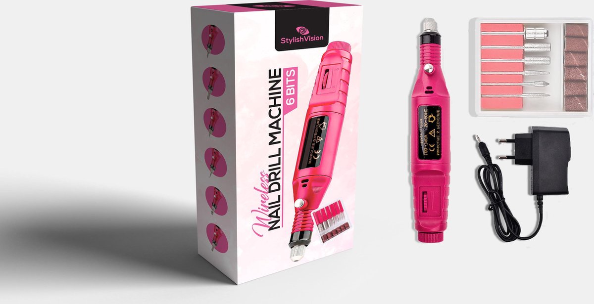 StylishVision Elektrische nagelvijl - Nagelfrees Machine - Nagelvijl set - Manicure - Pedicure -pedicureset elektrisch - Nagelfrees elektrische - Nagelfrees -