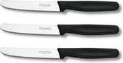 Victorinox Tafelmessenset - 3 Delig - Zwart