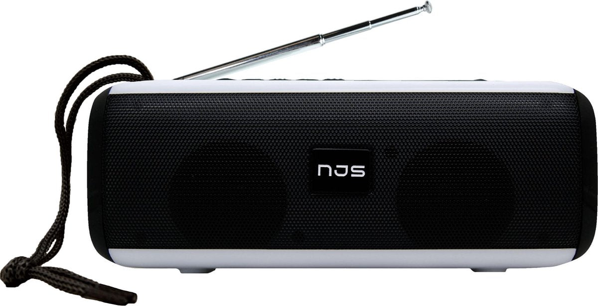 NJS 044 - Bluetooth speaker - Muziek box - Draadloos - LED disco lampen - 10 watt - Zwart