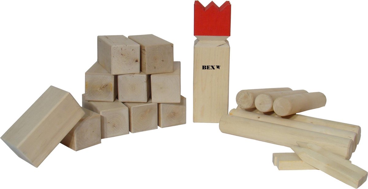 Bex Sport Semi Pro Family Kubb Rode Koning - Berkenhout