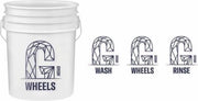 BUCKET EMMER SET X3 + GYEON STICKERSET RINSE - WASH - WHEELS