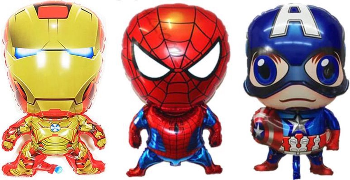 3-pack Superhero Birthday Party Balloon Avengers Super Hero Spiderman