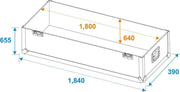 Roadinger Flightcase 2x LCD ZL70 - Voor 2x 70 Scherm - LCD - TV Flightcase