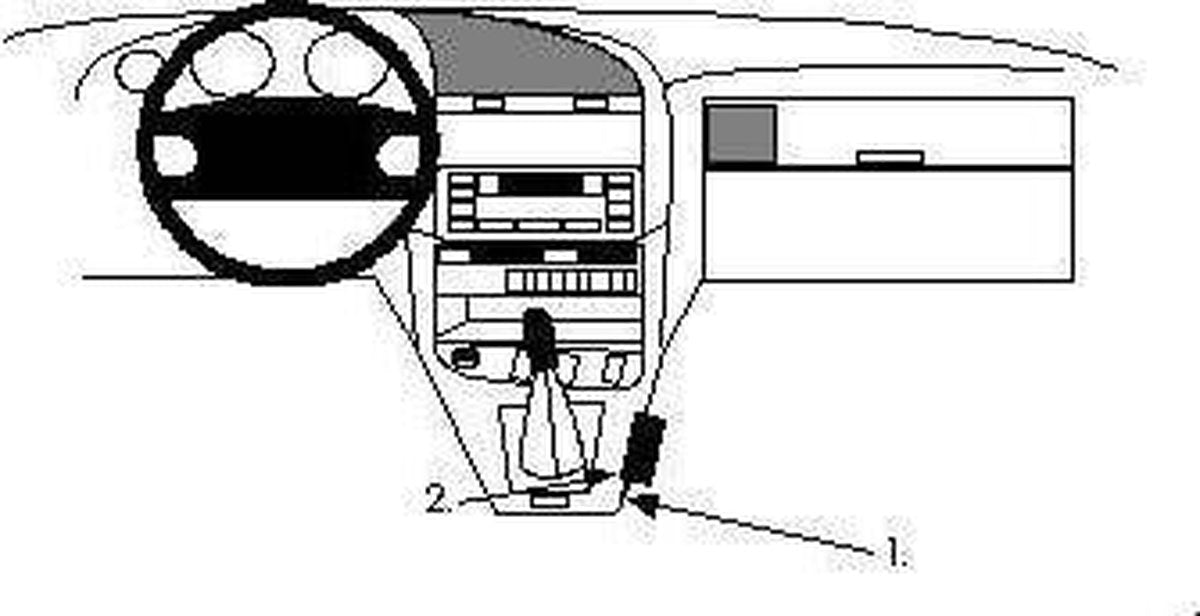 Brodit console mount v. BMW 316-328 E36 91-98