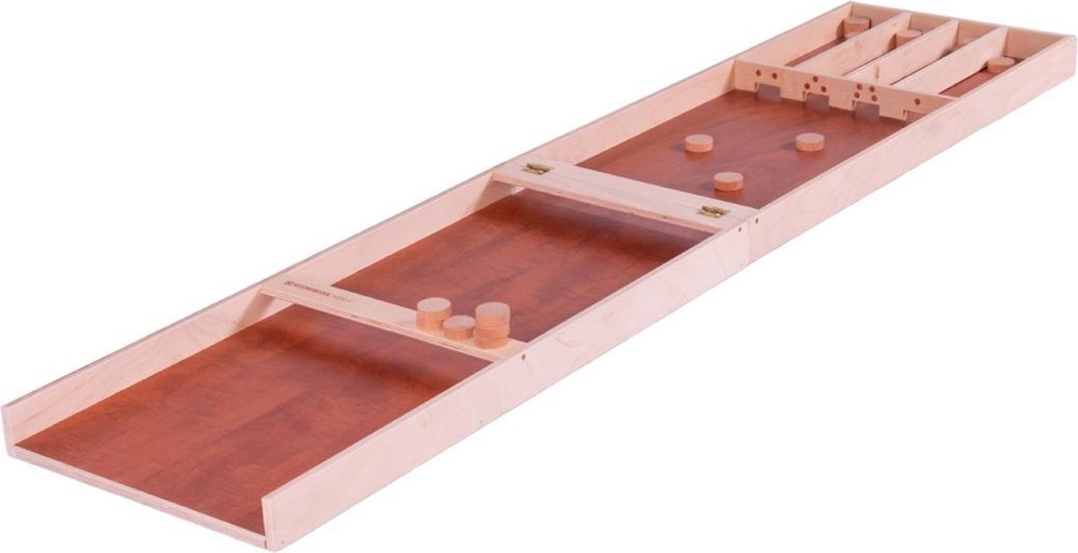 Sjoelbak Mini-S - Inklapbaar - 118x28 cm - incl. stenen