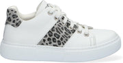 Braqeez 420294-500 Meisjes Lage Sneakers - Wit - Leer - Veters