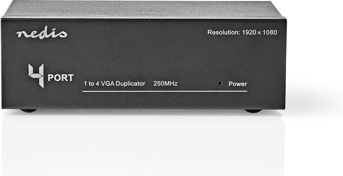 4-Poorts | VGA-Splitter | Zwart
