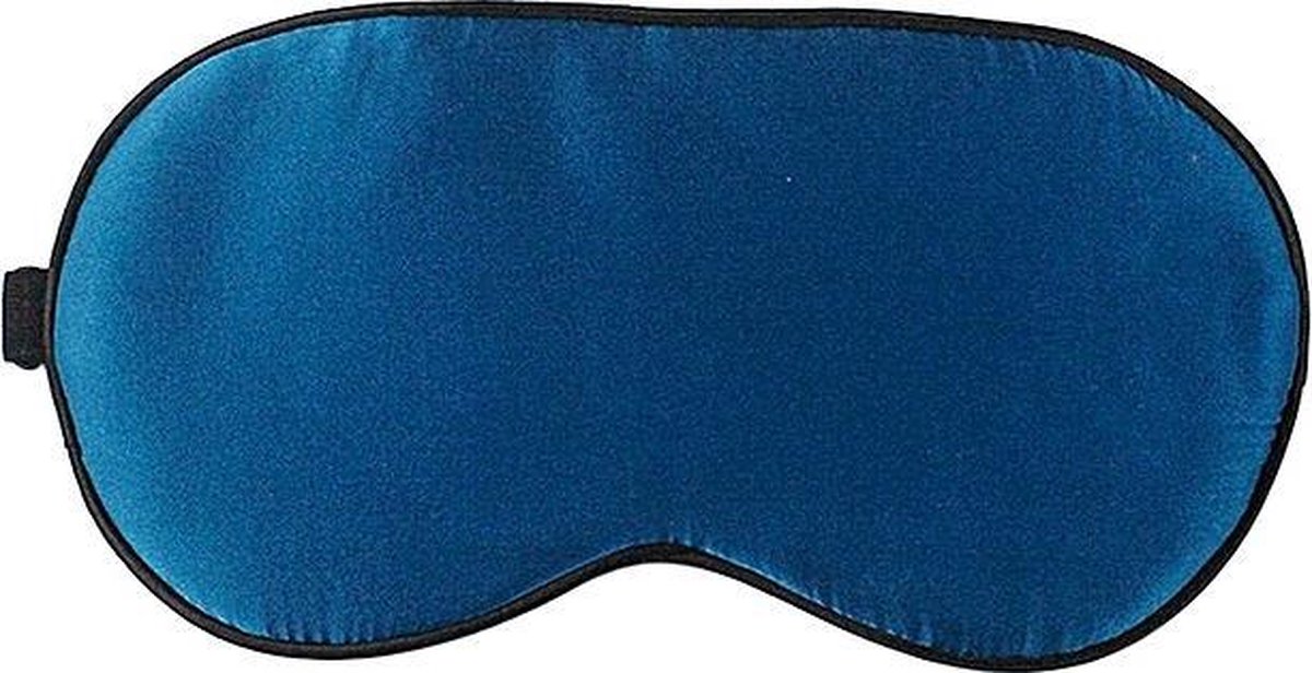 Zijden Zacht Slaapmasker 100% Zijde - Verstelbaar Oogmasker / Blinddoek voor Mannen/Vrouwen - Blauw