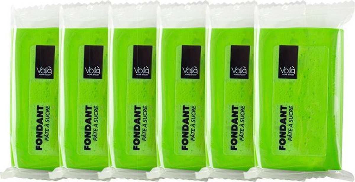 Voila Home Bakery | Rolfondant Voordeelverpakking 10 pakjes |Groen | 10x 150 gram (1