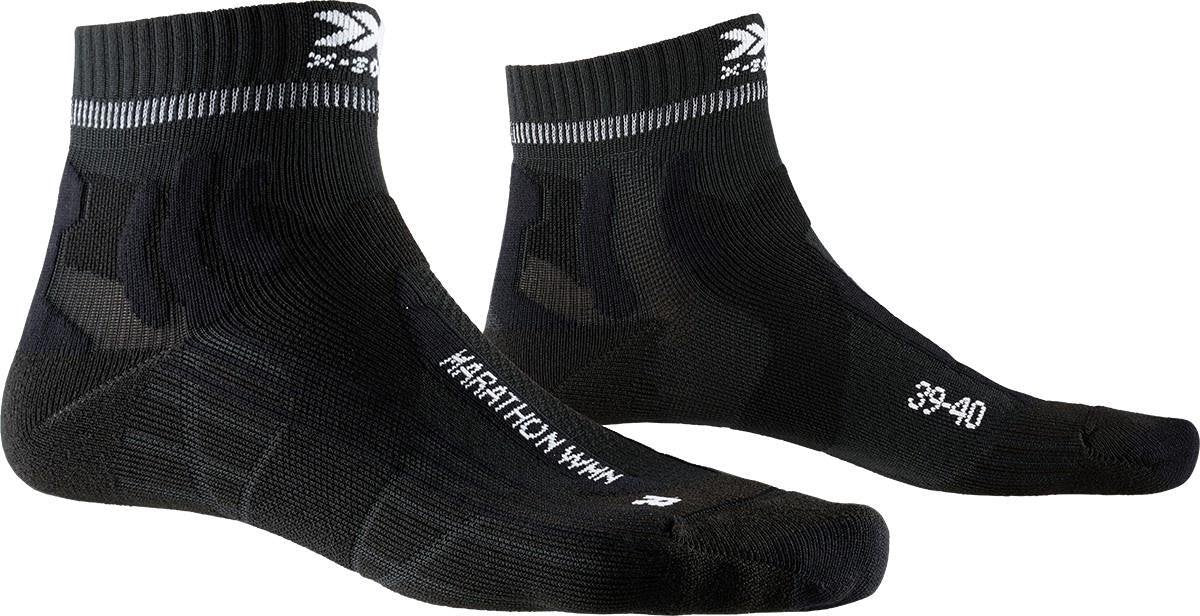 X-socks Hardloopsokken Marathon Nylon Zwart/wit Maat 41/42