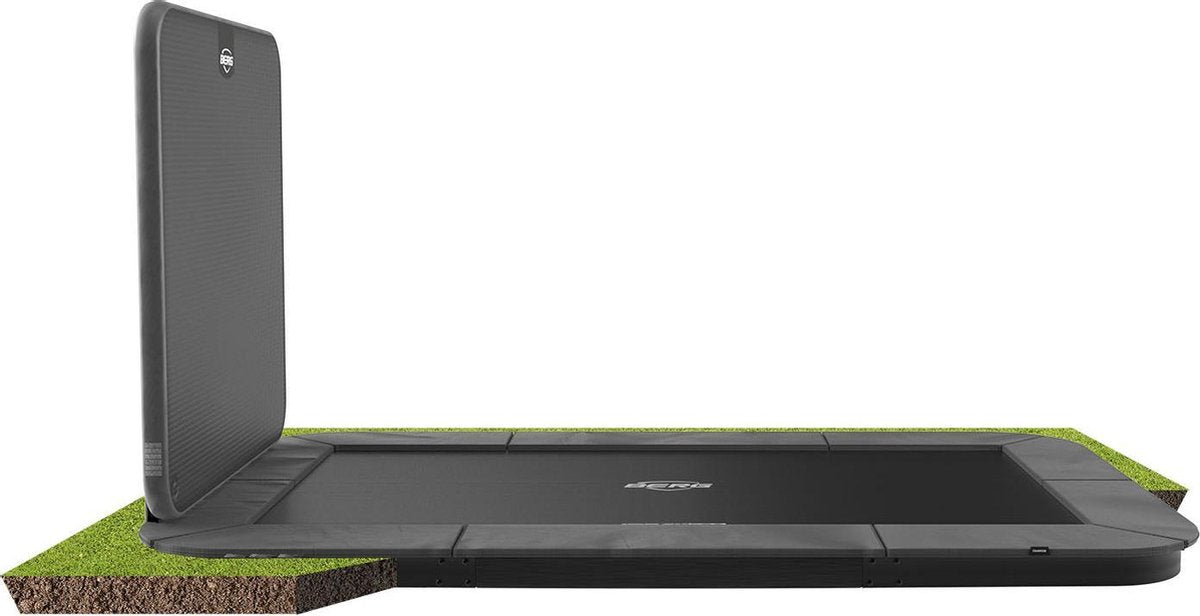 BERG Ultim Champion Sports trampoline FlatGround 410 cm grijs + AeroWall