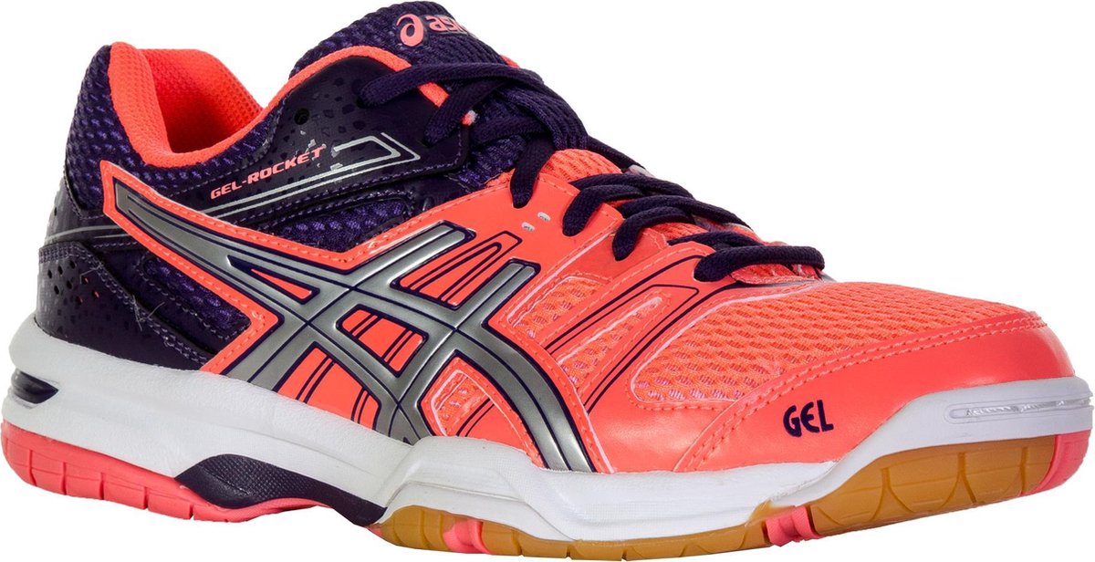 Asics Gel-Rocket 7 Sportschoenen - Maat 37 - Vrouwen - roze/paars/zilver/oranje