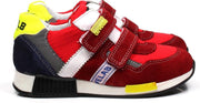 Develab 41389 jongens sneaker klittenband rood