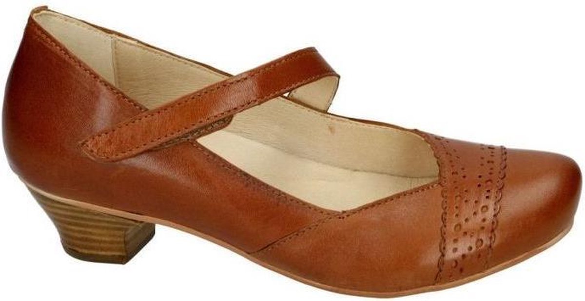 Brako -Dames -  cognac/caramel - pumps & hakschoenen - maat 36