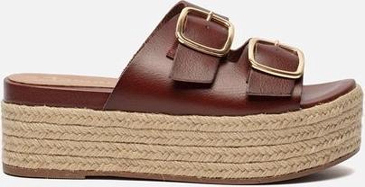 Tamaris Slippers cognac - Maat 37