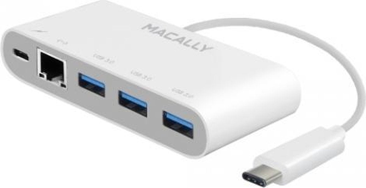 MACALLY 3.1 USB-C-3 port USB A+USB-C+RJ45