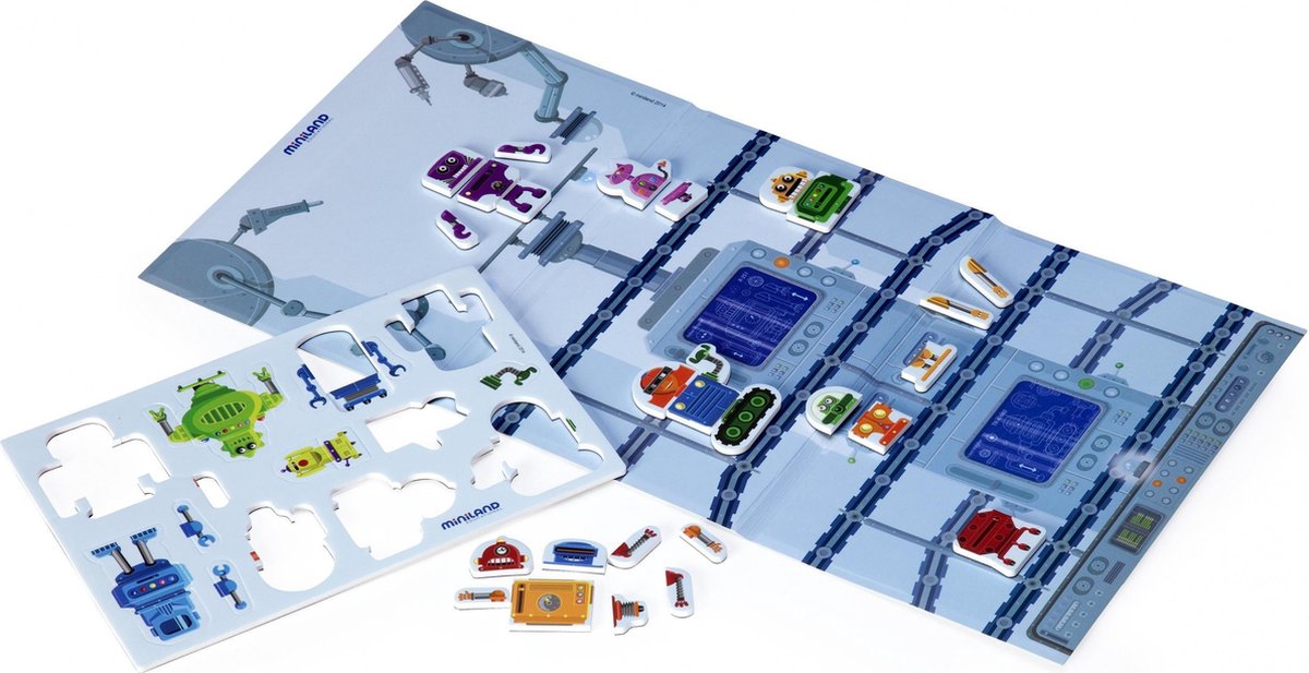 Miniland Leerspel Magnetic - Crazy Robots Junior 44-delig