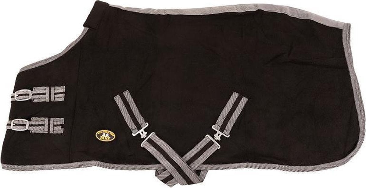MHS Fleecedeken Happy Plus black 105cm
