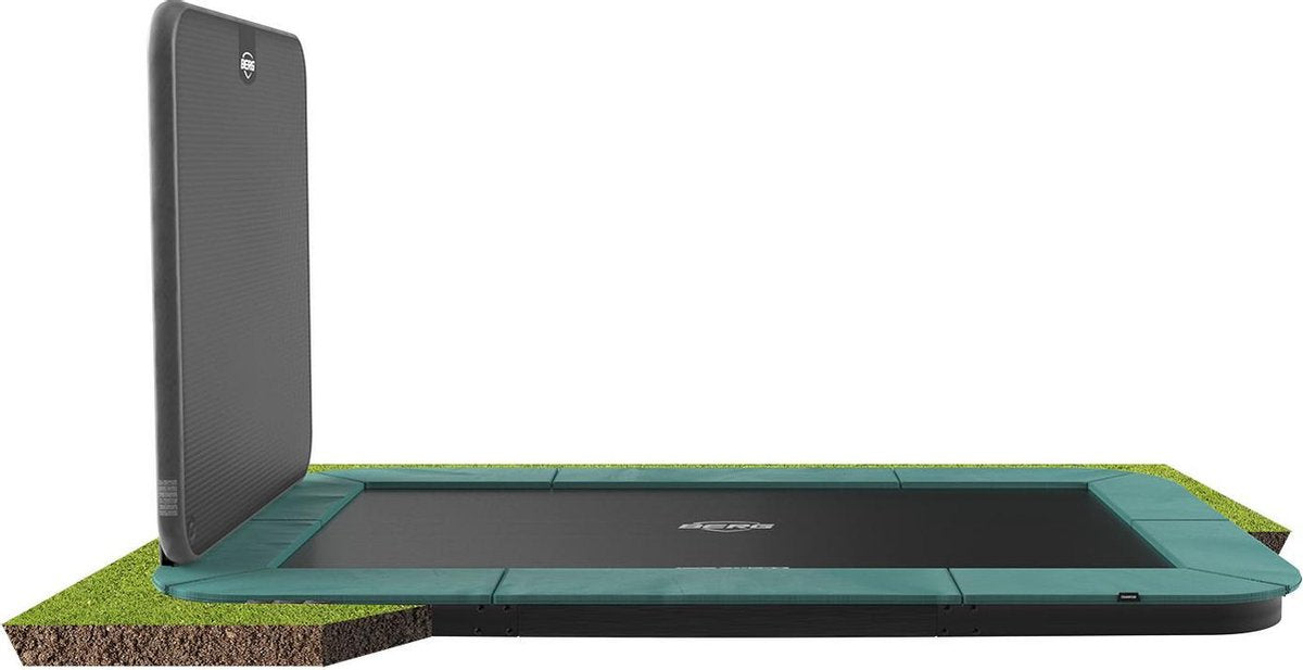 BERG Ultim Champion Sports trampoline FlatGround 410 cm groen + AeroWall