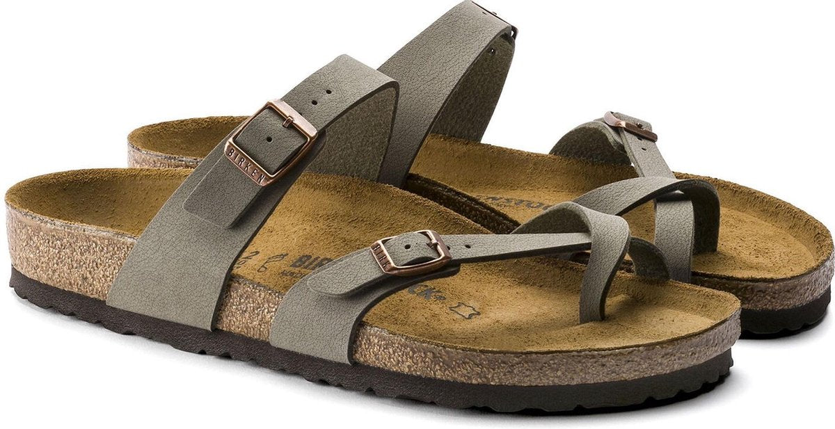 Birkenstock Mayari BFBC Regular Dames Slippers - Stone - Maat 39
