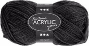 Zwart acryl garen 80 meter