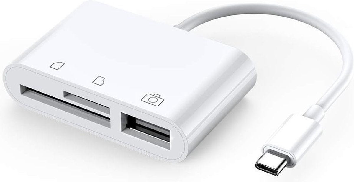 USB-C Camera connection kit 3 in 1 voor iPad Pro & andere apparaten met USB-C aansluiting / USB / MICRO SD