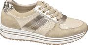Graceland Dames Beige sneaker metallic - Maat 39