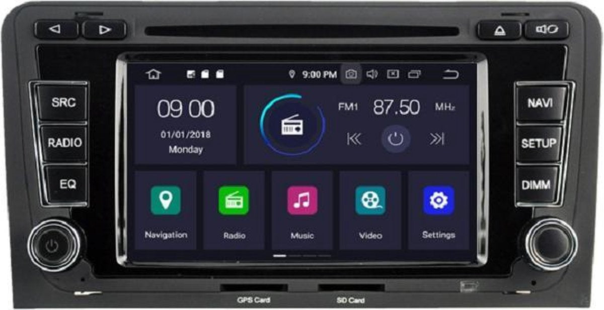 RVT5763 Android 10 navigatie audi a3 dvd carkit usb 64gb