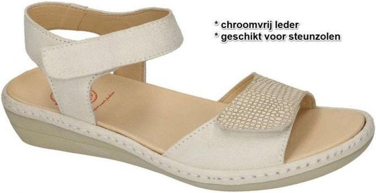 Brako -Dames -  off-white-crÈme-ivoor - sandalen - maat 39