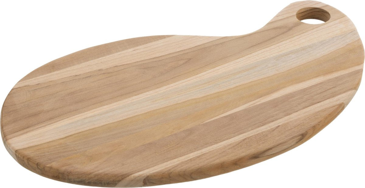 J-Line Snijplank Terong Teak Hout Naturel Large