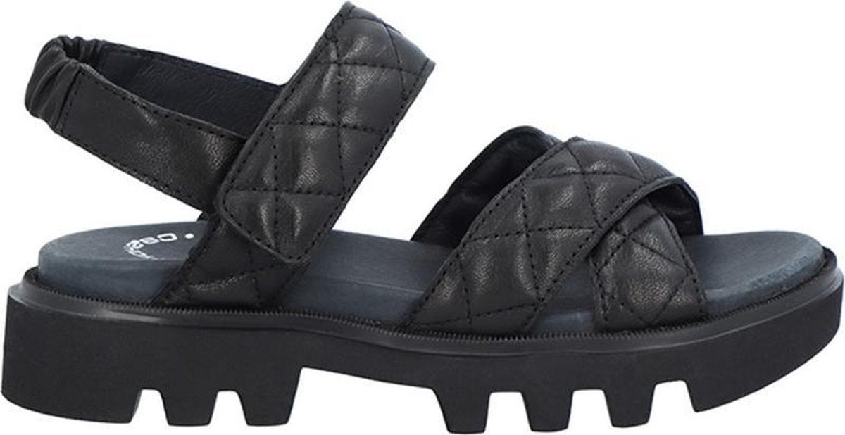 Ca Shott chunky dames sandaal zwart leer