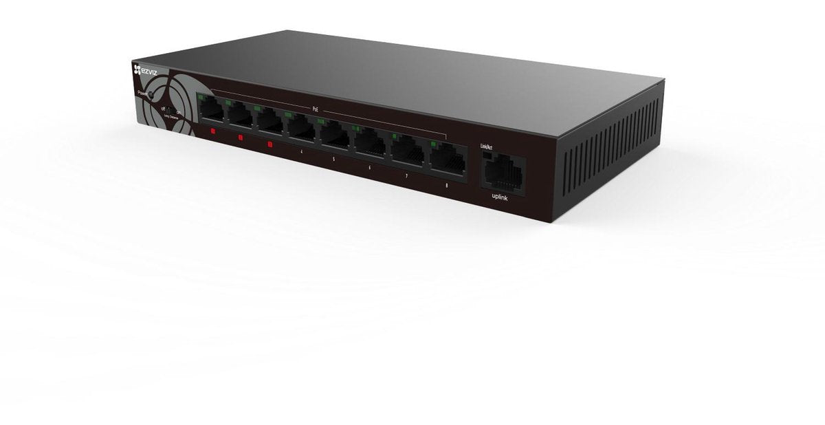EZVIZ W6 Gigabit Ethernet (10/100/1000) Power over Ethernet (PoE) Zwart