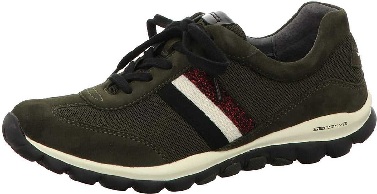 Gabor Rollingsoft 56.966.35 dames wandelsneaker - groen - maat 38.5