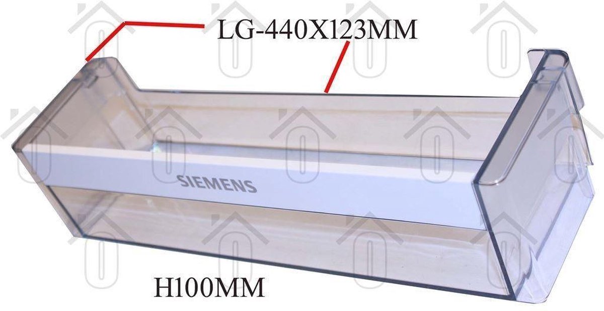 Bosch Flessenrek Transparant KG36VVW31