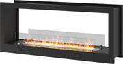 Bio ethanol haard - met glasplaat - 120x50 cm - sfeerhaard -BRANDTIJD 4uur-nbouwhaard - INFIRE 2 SIDE 1200
