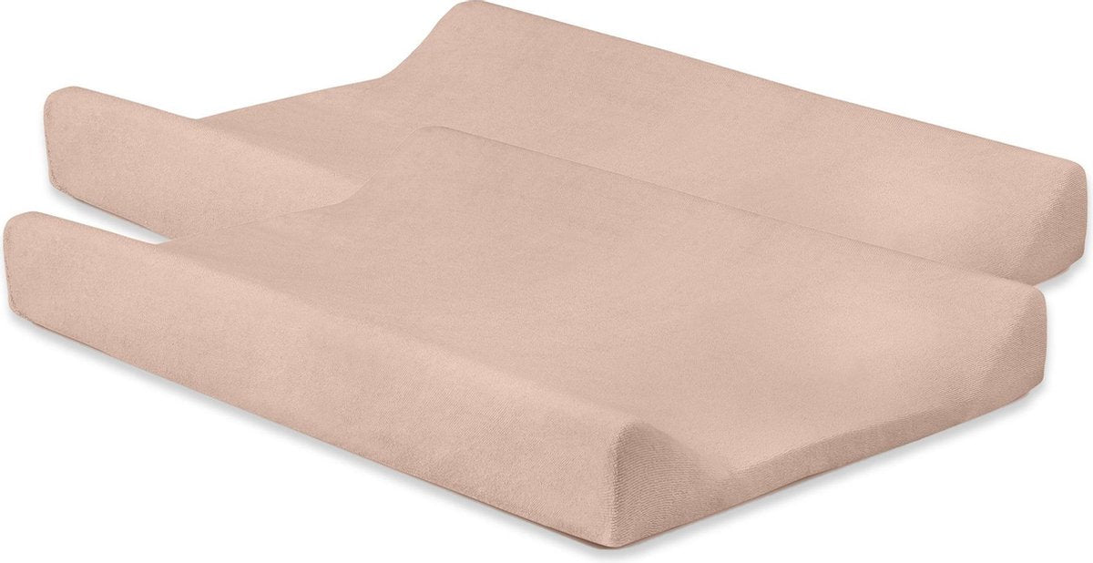 Jollein Aankleedkussenhoes Badstof 50x70cm - Pale Pink - 2 Stuks