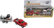 Kids Globe - Terreinwagen met aanhanger + shovel - incl licht/geluid
