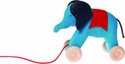Grimm's houten trekdier olifant blauw