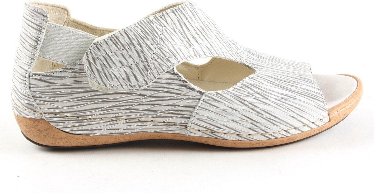 Waldlaufer 342004 H - Volwassenen Sandalen met hakDames Sandalen - Kleur: Wit/beige - Maat: 42