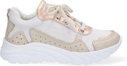 Braqeez 421306-501 Meisjes Lage Sneakers - Goud - Leer - Veters