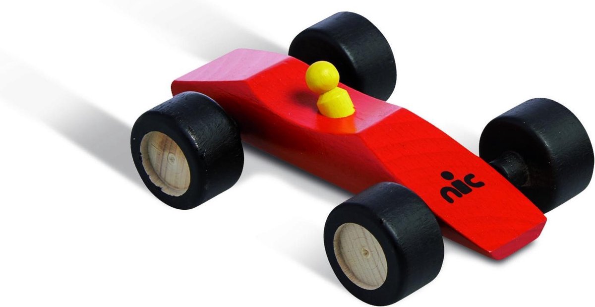 Raceauto Flitzer 15 Cm Rood Hout