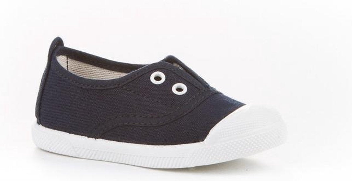 Canvas-sneaker-geen-veters- maat 20-donkerblauw