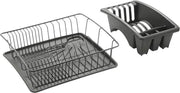 Metaltex Afdruiprek Aquatex 35 X 30 Cm Antraciet/Zwart 3-Delig
