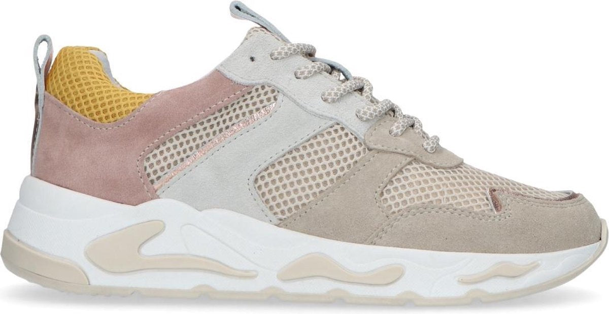 Manfield - Dames - Multicolor suède dad sneakers - Maat 38