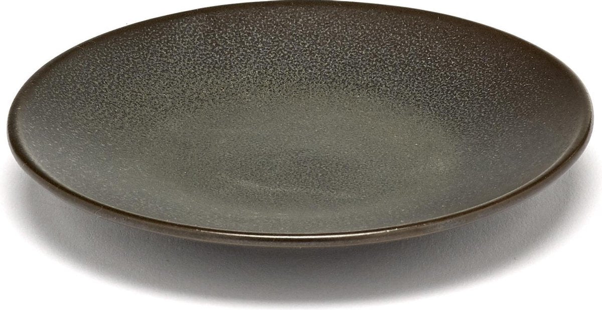 Serax Surface By Sergio Herman Espresso Kop Schoteltje Inku Groen-Brons D 12 cm H 1.6 cm