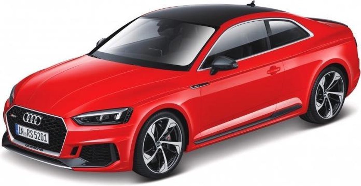 Modelauto Audi RS5 Coupe rood 19 x 8 x 5 cm - Schaal 1:24 - Speelgoedauto - Miniatuurauto