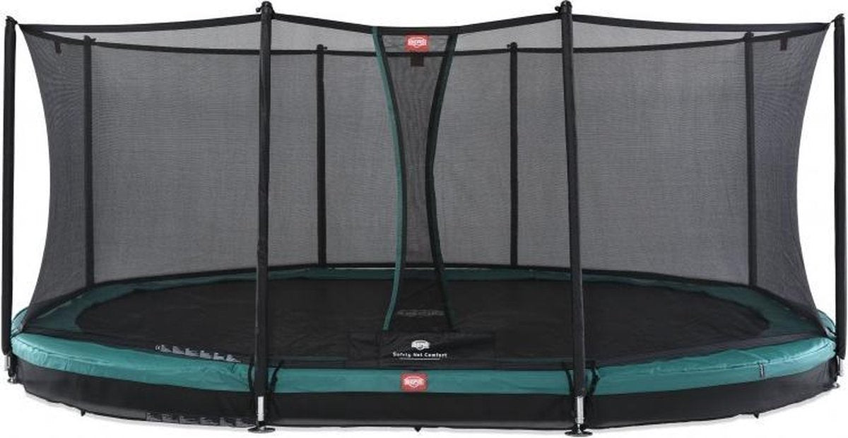 BERG Grand Favorit InGround Trampoline 520 met Safety Net Comfort - Groen