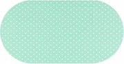 MixMamas Tafelzeil Ovaal - 140 x 250 cm - Stippen - Mintgroen/Wit