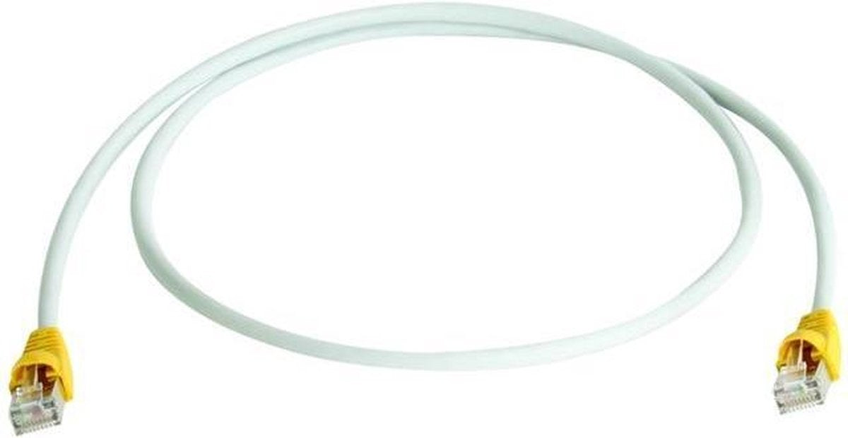Netwerkkabel RJ45 (cross) CAT 6A S/FTP 7.50 m Grijs Vlambestendig