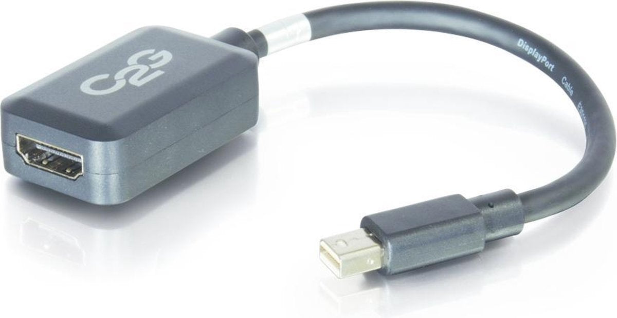 C2G 0.2m Mini DisplayPort M / HDMI F Zwart